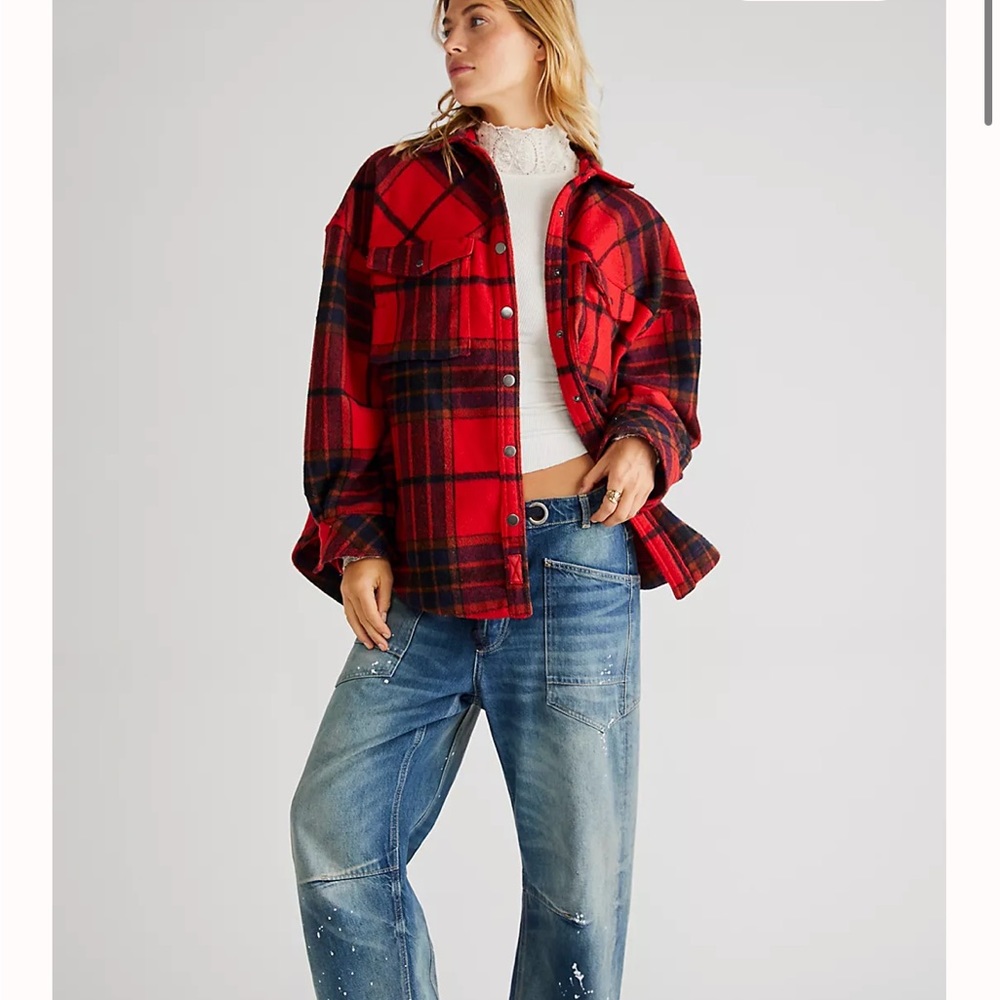 Free people cabin cozy button down